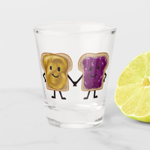 Verre A Shot Le bouillon d'arachide et le sandwich de gelée Bu
