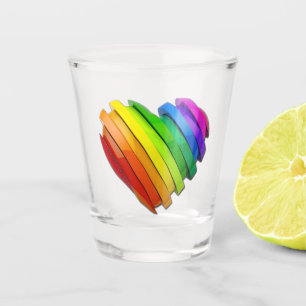 Verre A Shot Le cœur sculptural tridimensionnel de SlipperyJoe