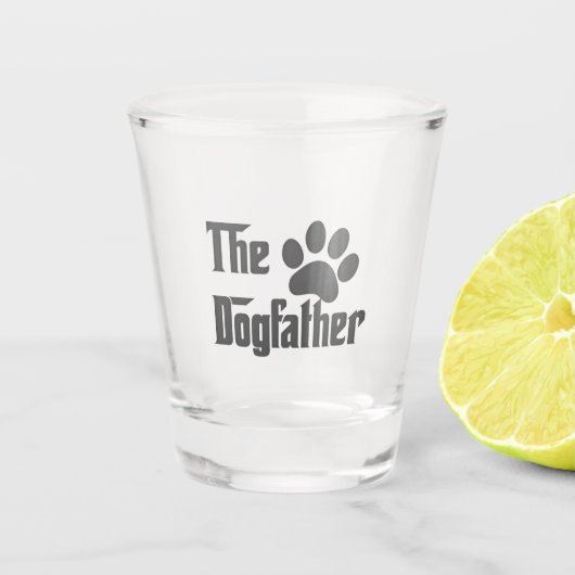 Verre A Shot Le Dogfather personnalisé Whiskey Shot Glass cadea (Devant)