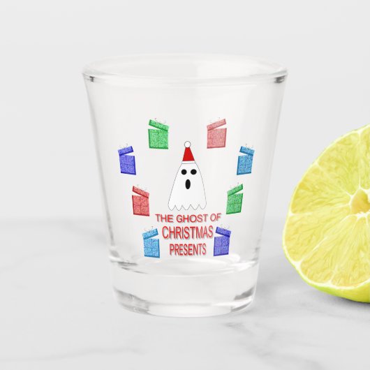 Verre A Shot Le fantôme de Noël présente drôle (Devant)
