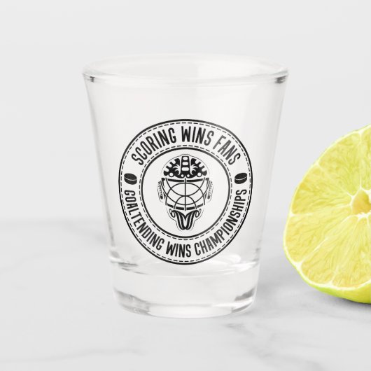 Verre A Shot Le gardien de hockey dit (Devant)