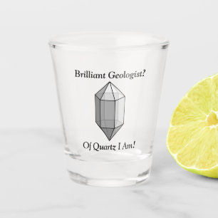 Verre A Shot Le jeu de quartz d'un géologue brillant