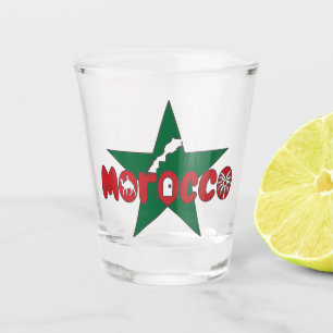 Verre A Shot Le Maroc est un mot-symbole des portes, des dunes