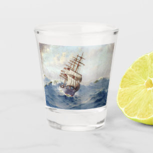 Verre A Shot Le navire Portpatrick 1900