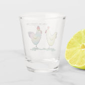 Verre A Shot Le poulet drôle était un oeuf de Pâques (Dos)
