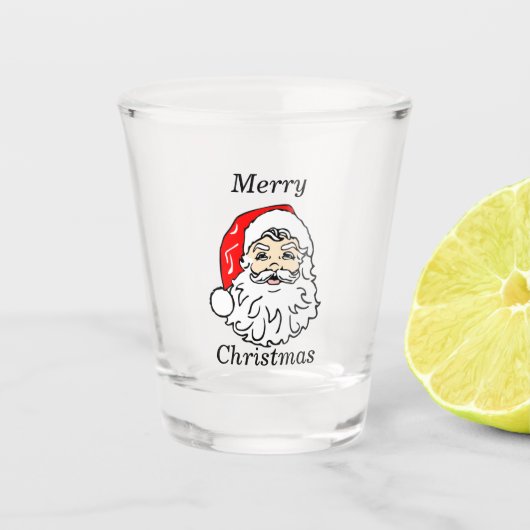 Verre A Shot Le visage du Père Noël (Devant)