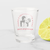 Verre A Shot Les barmans en mariage d'amour sur mesure (Dos)