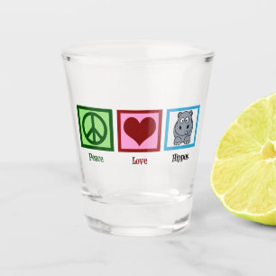 Verre A Shot Les hippopotames de paix