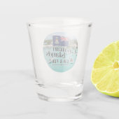 Verre A Shot "Les Îles Caïmans Soleil & Amusement" Avec Drapeau (Dos)