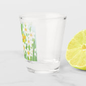 Verre A Shot Les jonquilles jaunes et blanches au printemps (Droite)