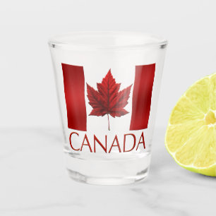Verre A Shot Les lunettes de tir du drapeau canadien Les souven