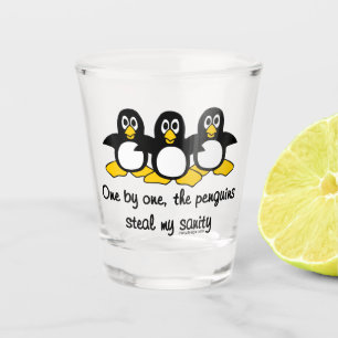 Verre A Shot Les pingouins volent ma santé d'esprit