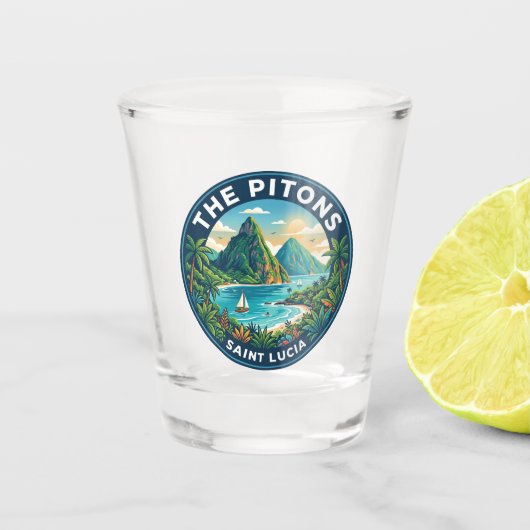 Verre A Shot Les Pitons Sainte-Lucie (Devant)