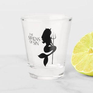 Verre A Shot Les sirènes du logo du péché v2
