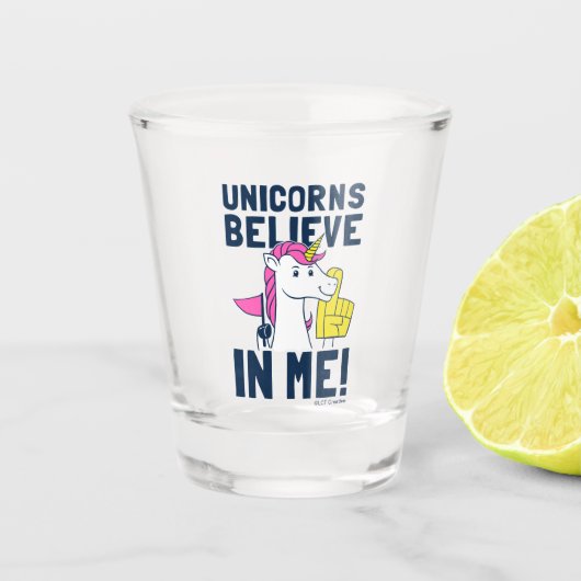 Verre A Shot Les Unicornes croient en moi (Devant)