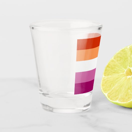 Verre A Shot Lesbian Pride Flag LGBTQ (Gauche)