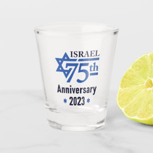 Verre A Shot L'étoile de David du 75e anniversaire d'Israël