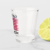 Verre A Shot Let's Go Brandon Biden Chant Distressed Flag Funny (Droite)