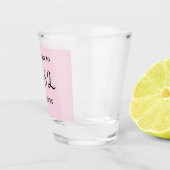 Verre A Shot Let's toast to wedding engagement name letter pink (Droite)