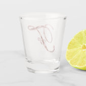 Verre A Shot LETTRE Élégante MONOGRAPHIQUE F Rose Gold Chic (Dos)