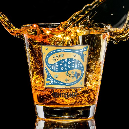 Verre A Shot LETTRE Florale Médiévale ÉCLAIRÉE S MONogramme