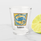 Verre A Shot LETTRE Florale Médiévale ÉCLAIRÉE S MONogramme (Devant)