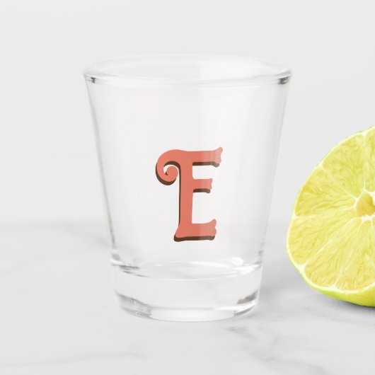 Verre A Shot LETTRE INITIALE CONTINUE 3D | Crème ivoire (Devant)