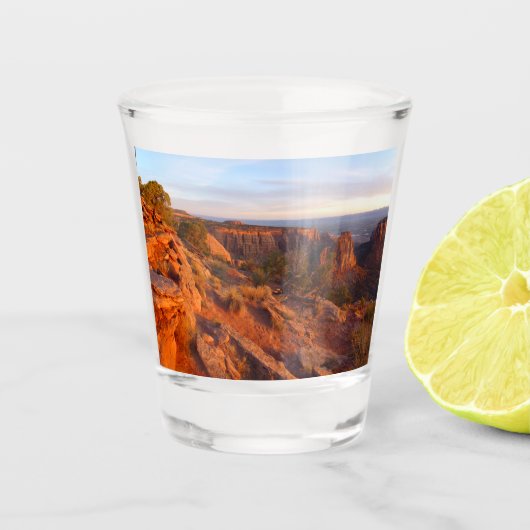 Verre A Shot Lever de soleil sur le sentier Grand View au monum (Devant)