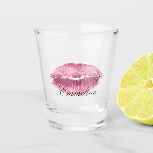 Verre A Shot Lèvres roses (Devant)