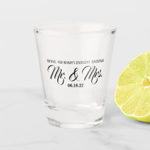 Verre A Shot L'excellent Mariage d'aventure de Mariée et Groom