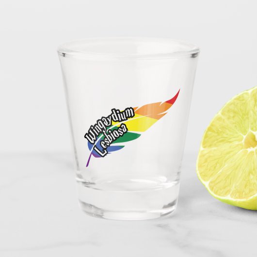 Verre A Shot LGBTQ drôle | Jouer sur les mots | Fierté | Arc en (Devant)