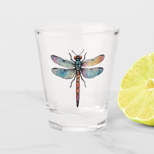 Verre A Shot Libellule Colorée (Devant)