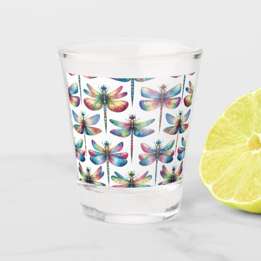 Verre A Shot Libellules Kaléidoscope (Devant)