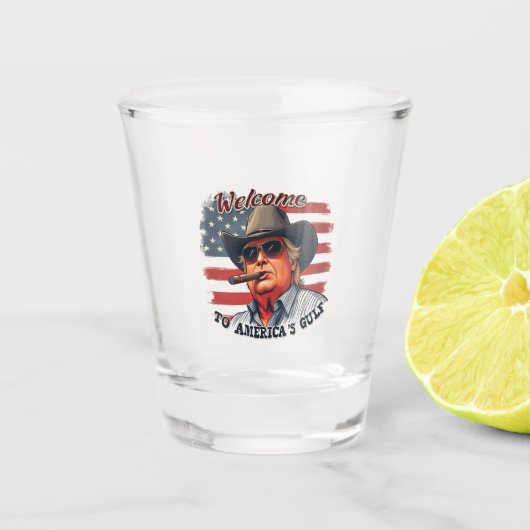 Verre A Shot Liberté pour Trump américain du Golfe (Devant)