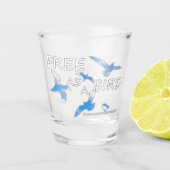 Verre A Shot Libre comme un oiseau (Devant)