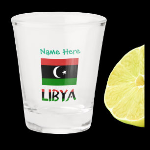 Verre A Shot Libye Drapeau Libyen Vert Personnalisé