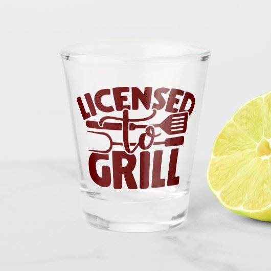 Verre A Shot Licence De Grill (Devant)