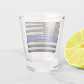 VERRE A SHOT LIGNE BLEUE MINCE (Dos)