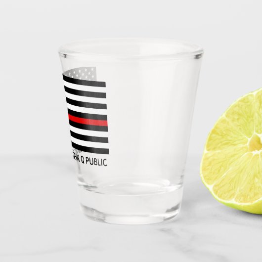 Verre A Shot Ligne rouge mince faite sur commande drapeau (Droite)