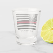 Verre A Shot Ligne rouge mince monogramme de drapeau de (Dos)