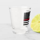 Verre A Shot Ligne rouge mince monogramme de drapeau de (Gauche)
