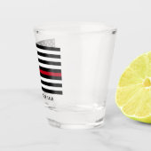 Verre A Shot Ligne rouge mince monogramme de drapeau de (Droite)