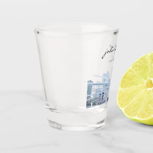 Verre A Shot Ligne Skyline Chicago personnalisée (Gauche)