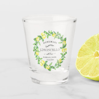 Verre A Shot Limoncello Verdure Personnalisé Monogramme Favoris
