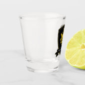 Verre A Shot Lion macédonien et votre texte (Gauche)
