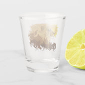 Verre A Shot Lion noir jaune Mandala Sun (Dos)