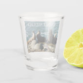 Verre A Shot Lions de la mer de San Diego (Dos)