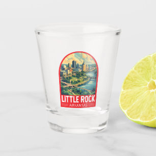 Verre A Shot Little Rock Arkansas Voyage Emblème d'Art