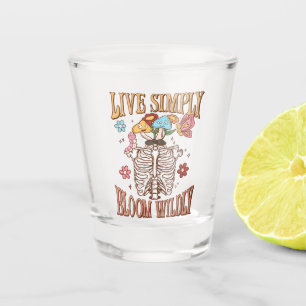 Verre A Shot Live Simply, Bloom Wiltly - Skeleton & Champignons