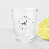 Verre A Shot Logo d'entreprise avec initiales en monogramme per (Devant)